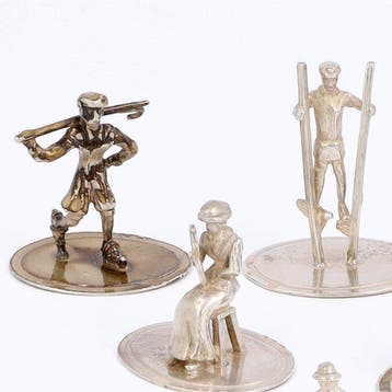 O.a. C.A. Stout - Figuren - Beeldje (6) - .835 zilver