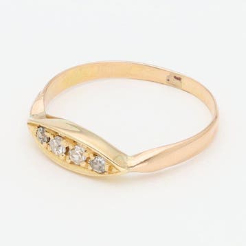 Bague - 18 carats Or jaune, Or rose Diamant (Naturelle), Nieuw
