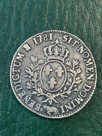 France. Louis XVI (1774-1792). Ecu 1781, Pau (Sans prix de, Postzegels en Munten