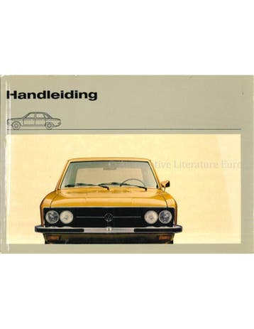 1972 VOLKSWAGEN K70 INSTRUCTIEBOEK NEDERLANDS