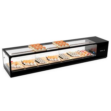 Sushivitrine | LOGIC | Zwart | 0°C/+4°C | Statisch | 1, Verzenden, Nieuw in verpakking