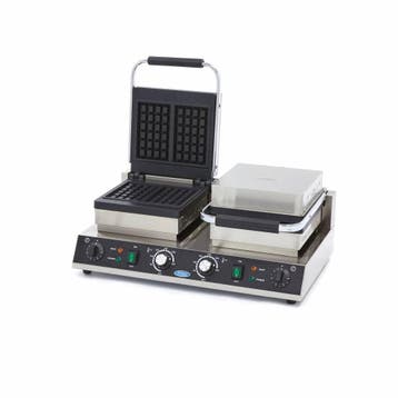 Wafelijzer | 50–300°C | RVS | Vier wafels tegelijk | 3kW, Verzenden