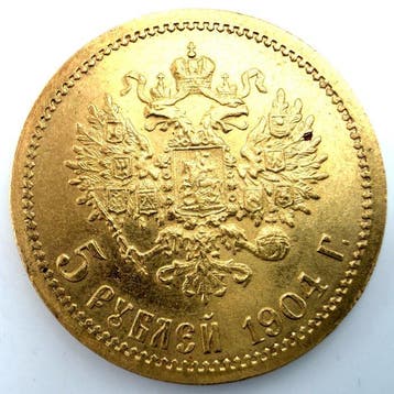 Rusland. Nicholas II. 5 Roubles 1904 (Zonder minimumprijs)
