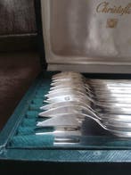 Christofle - Oestervork (12) - Spatours - Verzilverd, Antiek en Kunst