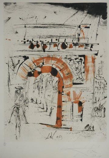 Salvador Dali (1904-1989) - Paris : La Porte Saint Martin