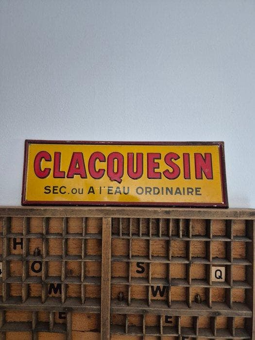 Clacquesin - Reclameplaat Clacquesin - ets J J Carnaud paris, Antiquités & Art, Antiquités | Assiettes décoratives & Carrelages