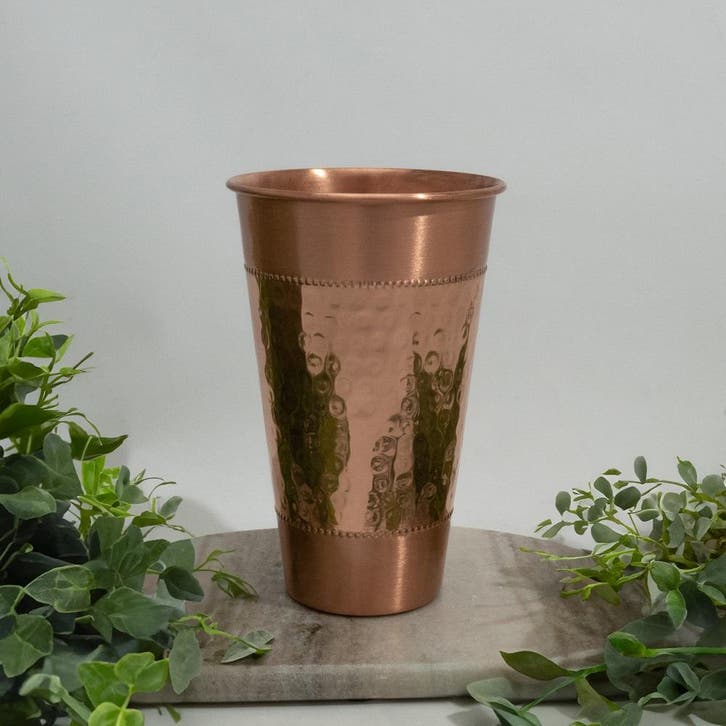Puur koperen beker midden gehamerd – 400 ml, Sports & Fitness, Produits de santé, Wellness & Bien-être, Enlèvement ou Envoi