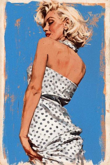Iconica - Marilyn in Polka Dots - unique 1/1 XXL (150 x 100