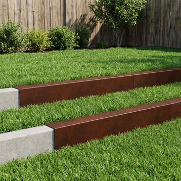 vidaXL Afdekprofiel voor tuinranden 10 st 100 x 20 x 15 cm, Verzenden