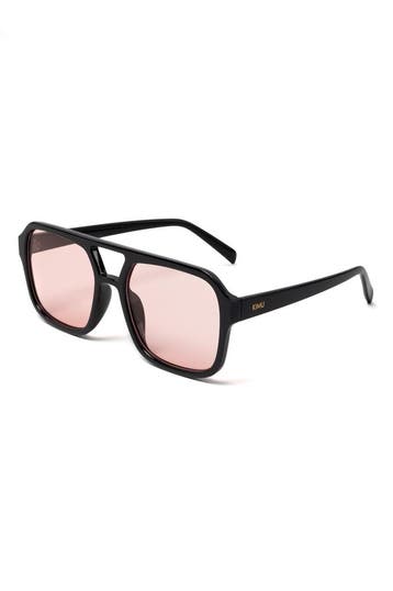 Influencer Zonnebril Zwart Montuur Roze Glazen Social Media, Ophalen of Verzenden, Nieuw