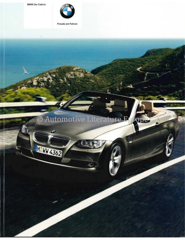 2009 BMW 3 SERIE CABRIOLET BROCHURE DUITS, Livres, Autos | Brochures & Magazines, Enlèvement ou Envoi