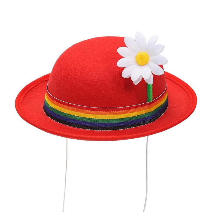 Rode Bolhoed Met Bloem, Hobby en Vrije tijd, Feestartikelen, Nieuw, Verzenden