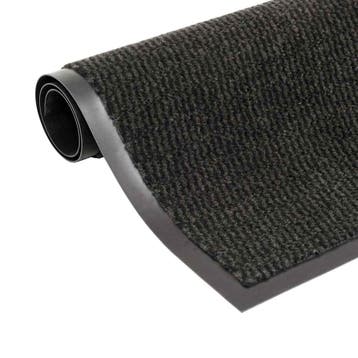 vidaXL Droogloopmat rechthoekig getuft 90x150 cm zwart, Verzenden, Nieuw