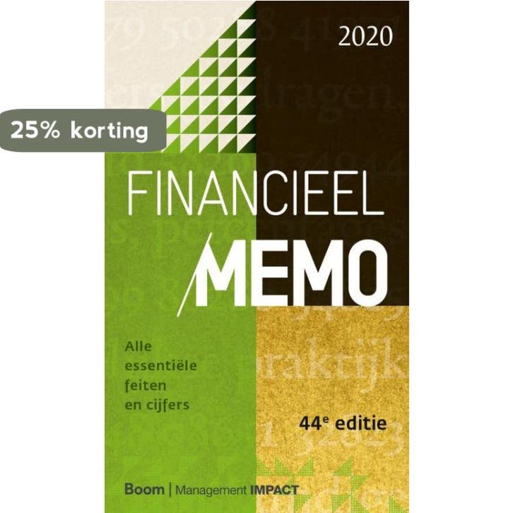 Financieel Memo 2020 9789462763920 Erik Eikelboom, Boeken, Economie, Management en Marketing, Zo goed als nieuw, Verzenden