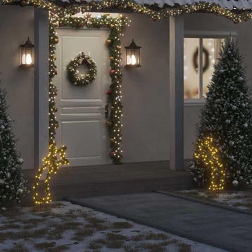 vidaXL Kerstverlichting meteoor met grondpinnen 80 LEDs 62, Diversen, Verzenden, Nieuw