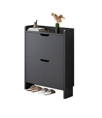 Schoenenkast 47x17x80 cm Zwart, Verzenden, Nieuw