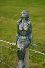 Sculpture, Zeemeermin - 50 cm - la fonte, Antiquités & Art