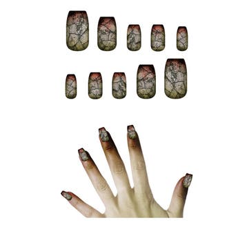 Halloween Nep Nagels Zombie 10st, Verzenden