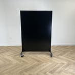 verrijdbare scheidingswand (hxbxd) 175x120x60 cm , zwart, Bureau