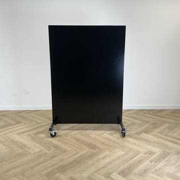 verrijdbare scheidingswand (hxbxd) 175x120x60 cm , zwart, Gebruikt, Bureau