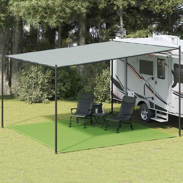 vidaXL Tenttapijt 400x400 cm HDPE lichtgroen, Verzenden, Nieuw