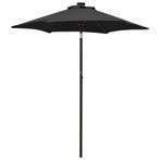 vidaXL Parasol met LED-verlichting 200x211 cm aluminium, Verzenden