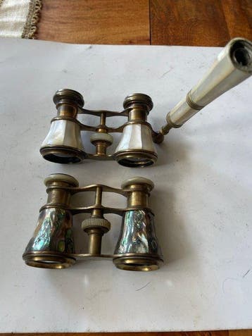 Observation binoculars - Stare lornetki operowe z mosidzu i