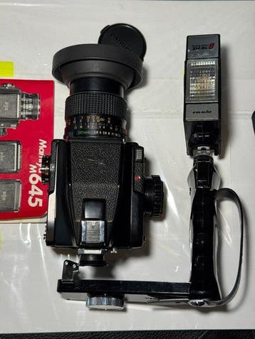Mamiya M645 + Sekor C 55mm f/2,8 120 / medium formaat camera, Audio, Tv en Foto, Nieuw