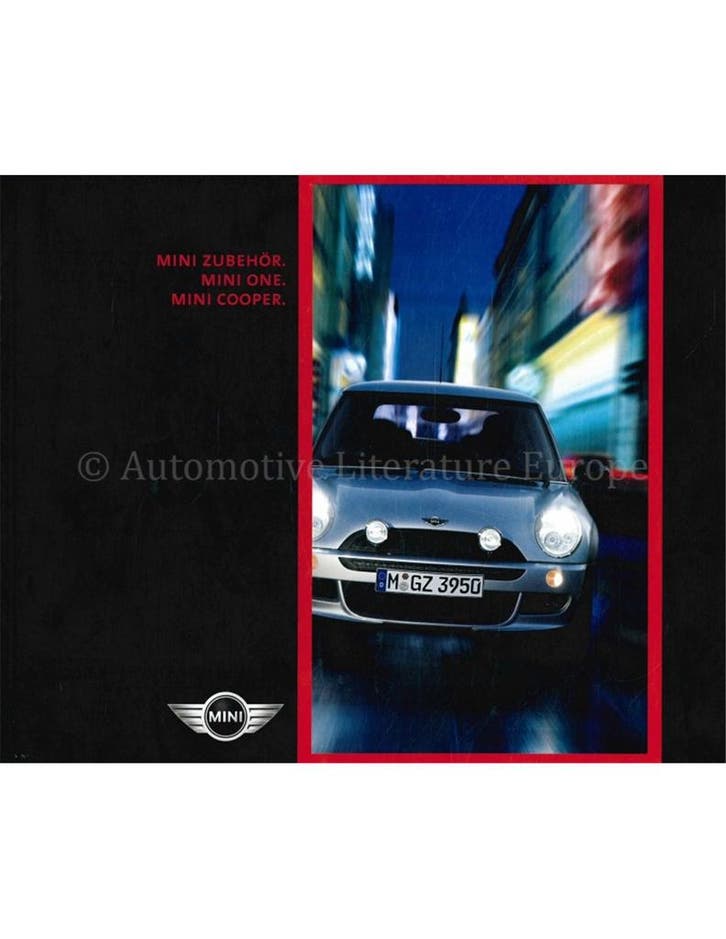 2001 MINI ONE | COOPER ACCESSOIRES BROCHURE DUITS, Boeken, Auto's | Folders en Tijdschriften