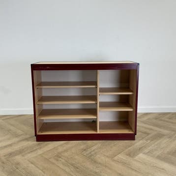 Galvanitas verrijdbare schoolkast (hxbxd) 92x120x42 cm,, Huis en Inrichting, Stoelen, Gebruikt, Rood, Hout