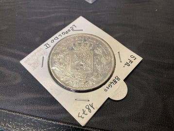België. Leopold II. 5 Francs 1873 (Zonder minimumprijs)