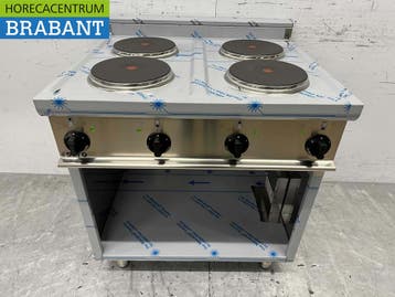 Plaque de cuisson électrique Saro 4 feux en acier inoxydable, Verzenden