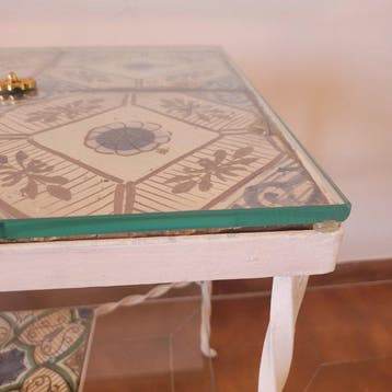 Tuintafel - Smeedijzer - Vloer bestaande uit met de hand