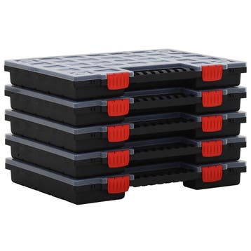 vidaXL Assortimentsdozen 5 st 40x30x5 cm polypropeen, Doe-het-zelf en Bouw, Verzenden, Nieuw