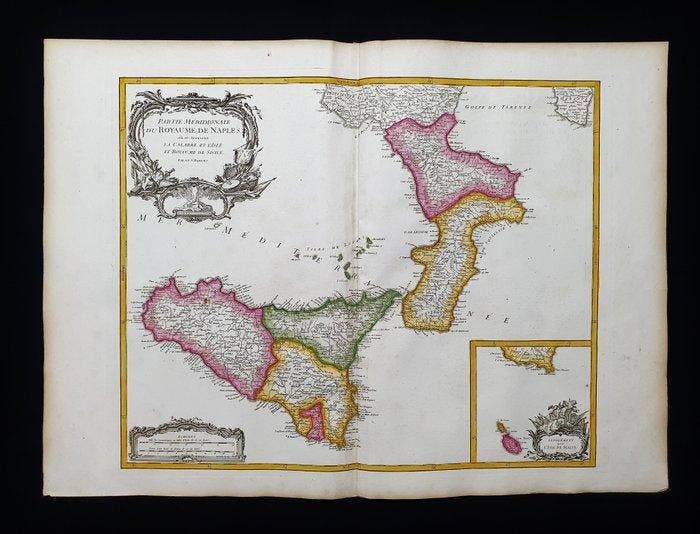Europa - Zuid-Italië / Calabrië / Sicilië / Malta / Messina;, Boeken, Atlassen en Landkaarten