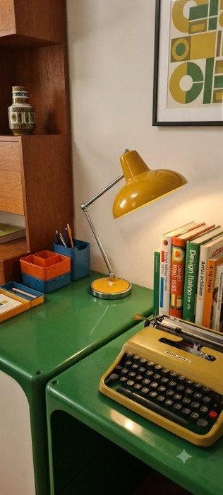 Tafellamp (2) - Metaal, Chroom, Emaille, Antiquités & Art