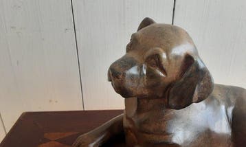 P. Chenet - Figuur - Hond labrador - 24cm - Brons