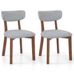 2dekans | Coast Set van 2 Eetkamerstoelen Grijs/Walnoot -, Huis en Inrichting, Stoelen, Ophalen of Verzenden, Nieuw