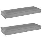 vidaXL Pallet Kussen Set 2 pcs Grijs 120 x 40 x 8 cm Oxford, Huis en Inrichting, Verzenden, Nieuw