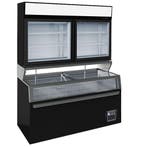 WANDVRIESKAST en VRIESKIST  ZWART 2 GLASDEUREN, Verzenden, Nieuw in verpakking, Koelen en Vriezen