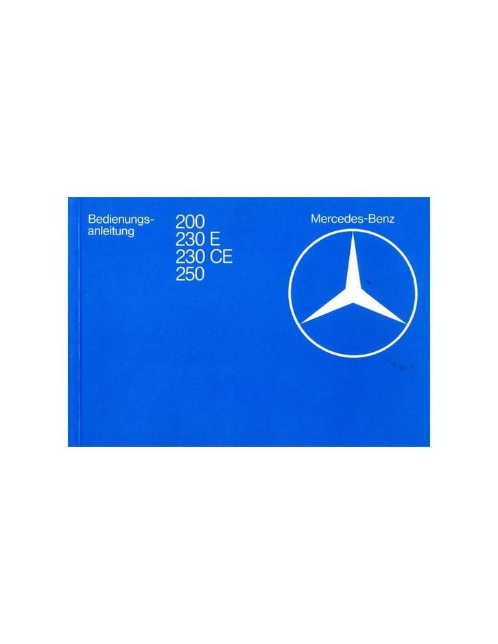 1980 MERCEDES BENZ E KLASSE INSTRUCTIEBOEKJE DUITS, Autos : Divers, Modes d'emploi & Notices d'utilisation