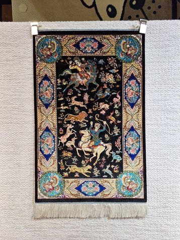 Jacht-scène Luxe Modal Zijde Tapijt - Met de hand afgewerkt, Nieuw