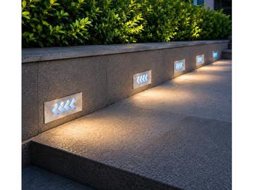 Veiling - 6 x LED Trapverlichting 3W – Blauw – IP54 –, Nieuw