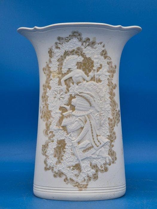Kaiser – Vase „Rhapsodie“ – Biskuitporzellan mit Golddekor -, Antiek en Kunst, Antiek | Meubels | Tafels