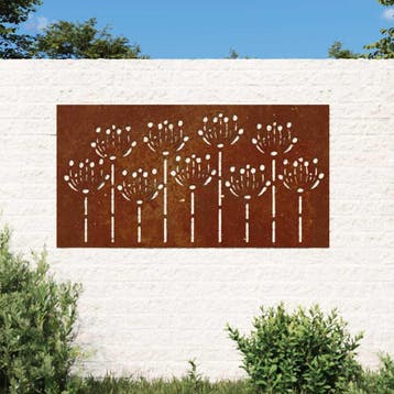 vidaXL Wanddecoratie tuin bloemenontwerp 105x55 cm, Collections, Posters & Affiches, Verzenden