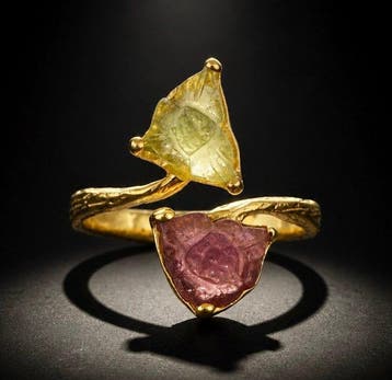 925 zilver - toermalijn - Ring
