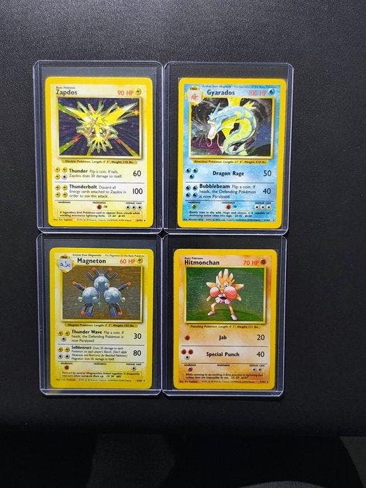 Pokémon - 4 Card - Zapdos Holo - Gyarados Holo - Magneton, Hobby en Vrije tijd, Verzamelkaartspellen | Pokémon