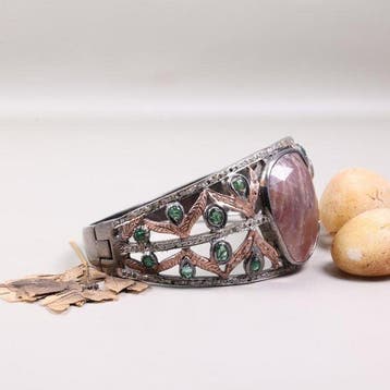 Zonder minimumprijs - Armband Art Deco Vintage Rozengeslepen, Nieuw