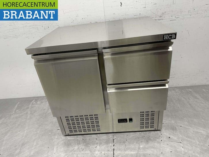 Etabli réfrigéré en acier inoxydable 1 porte et 2 tiroirs 90, Articles professionnels, Horeca | Équipement de cuisine, Envoi