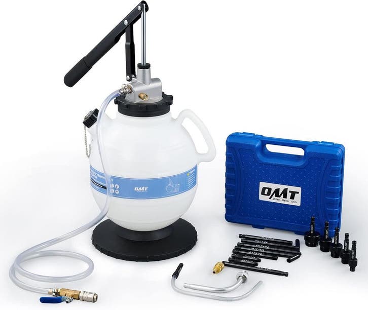 Olievulapparaat 7,5L + 15 adapters | 73% korting | Retour..., Auto diversen, Autogereedschap, Gebruikt, Verzenden
